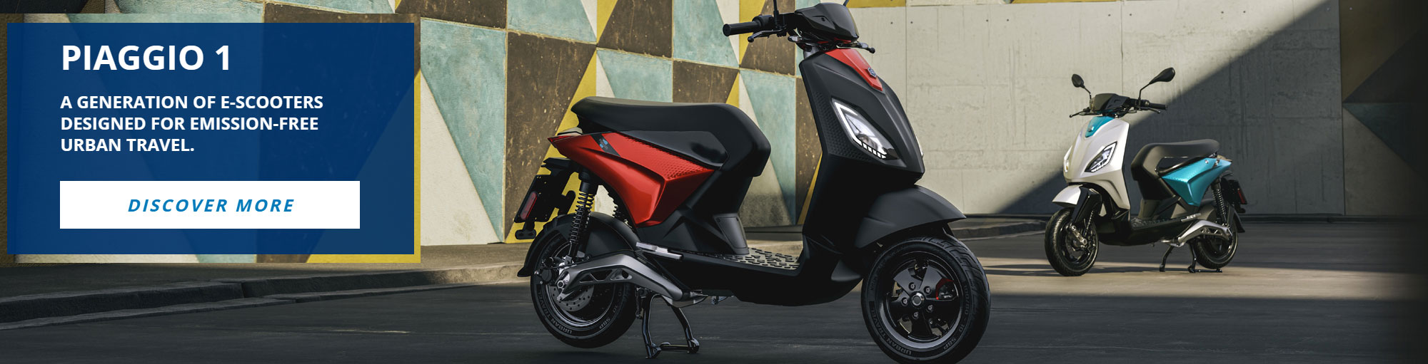 PIAGGIO 1 A GENERATION OF E-SCOOTERS DESIGNED FOR EMISSION-FREE URBAN TRAVEL.